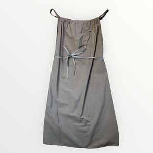STINA SAYRE | Ribbon Solid Grey Strap Dress Medium M